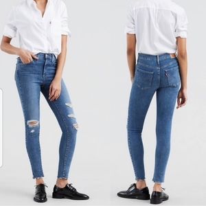 Levi’s 720 High Rise Super Skinny Distressed Jeans